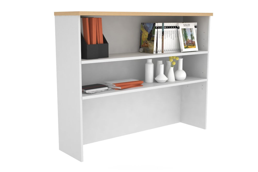 Open Hutch with Shelves [1200W x 1120H x 350D]-White maple 