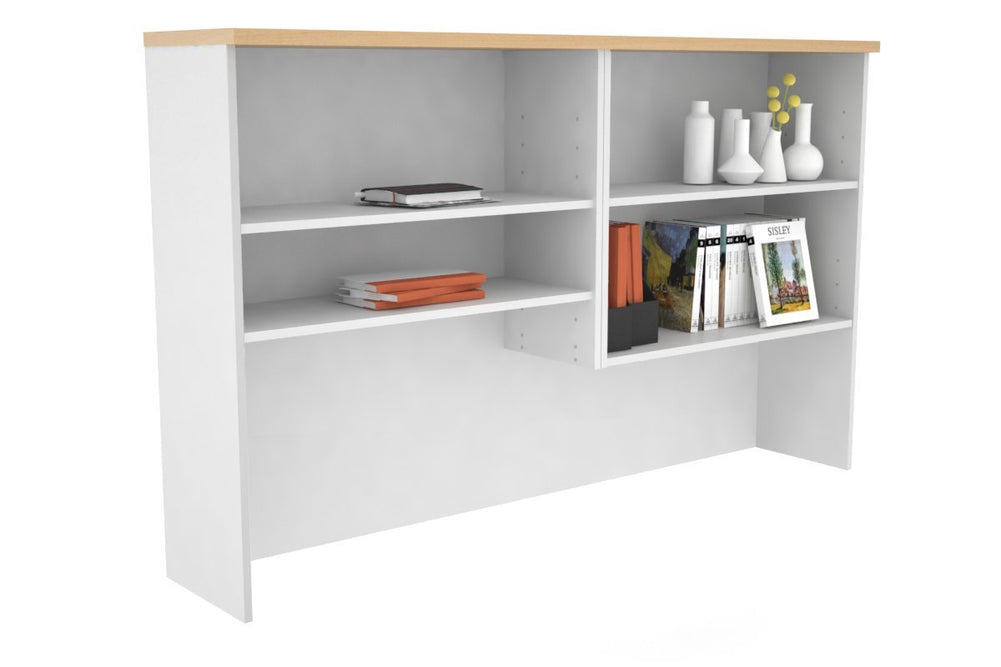 Open Hutch with Shelves [1600W x 1120H x 350D]-White maple 