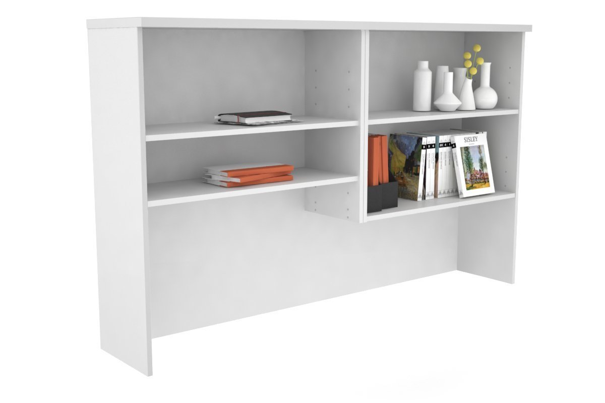 Open Hutch with Shelves [1600W x 1120H x 350D] Jasonl White white 