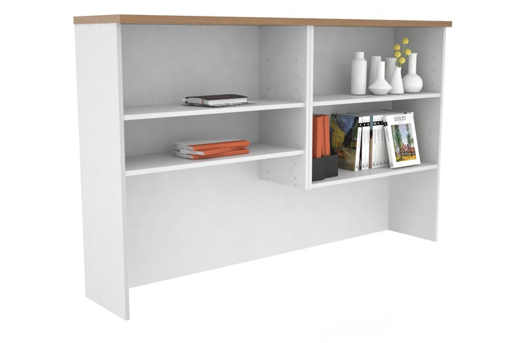 Open Hutch with Shelves [1600W x 1120H x 350D] Jasonl White salvage oak 