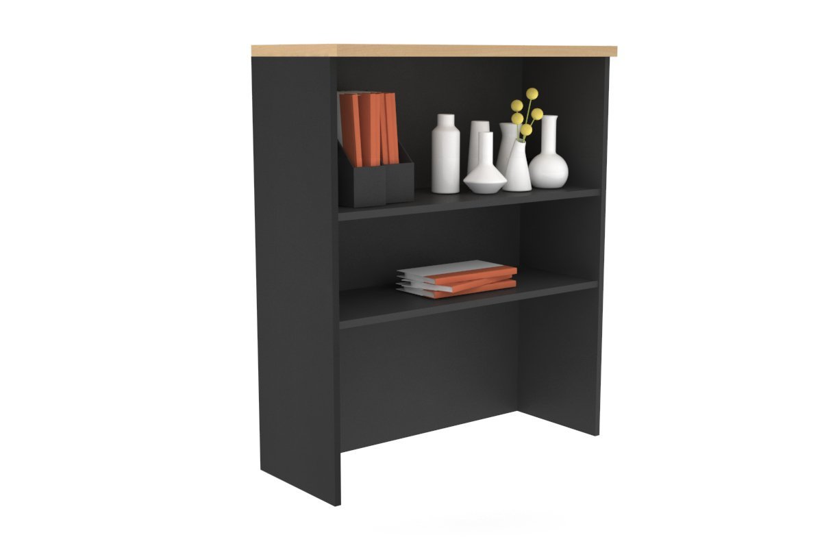 Open Hutch with Shelves [800W x 1120H x 350D] Jasonl Black maple 