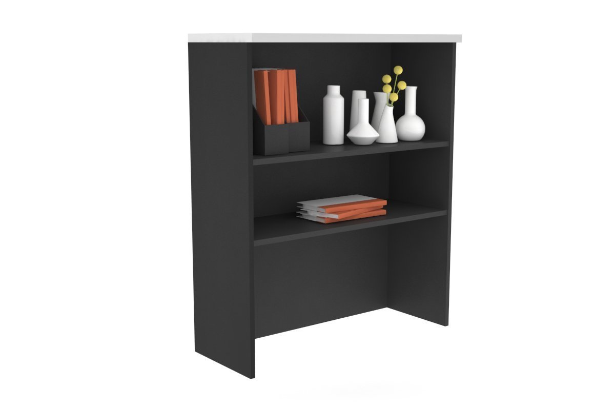 Open Hutch with Shelves [800W x 1120H x 350D] Jasonl Black white 