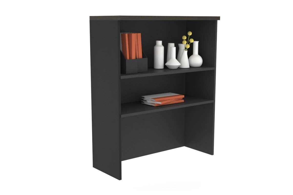 Open Hutch with Shelves [800W x 1120H x 350D] Jasonl Black dark oak 