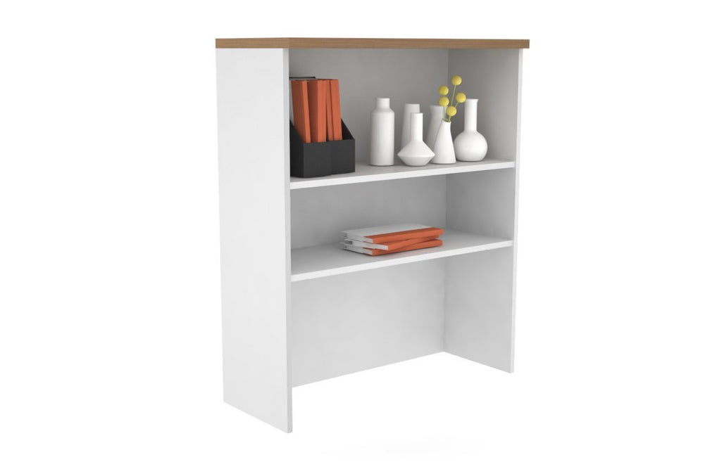 Open Hutch with Shelves [800W x 1120H x 350D]-White salvage oak 