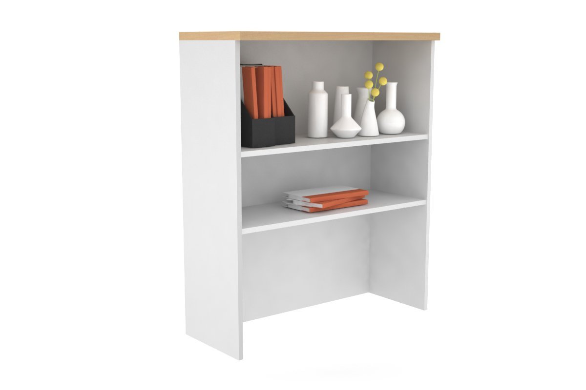 Open Hutch with Shelves [800W x 1120H x 350D] Jasonl White maple 