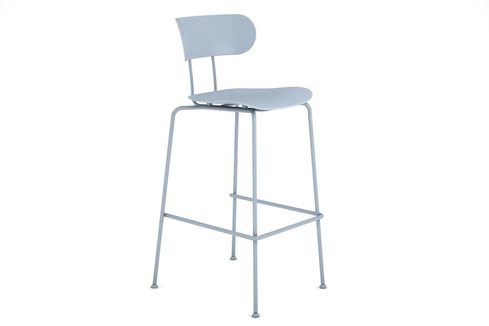 Pedigree Plastic Counter Stool - 760mm Seat Height-blue  