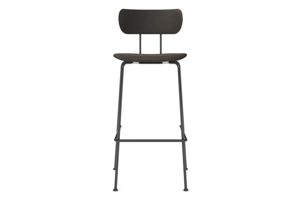 Pedigree Velvet Counter Stool - 760mm Seat Height-graphite  