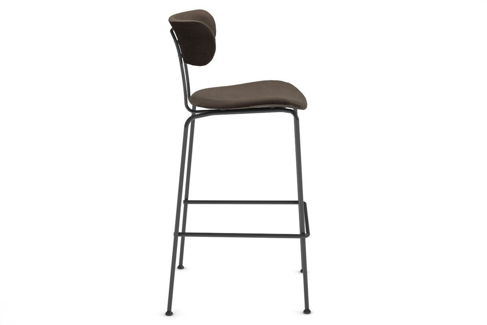 Pedigree Velvet Counter Stool - 760mm Seat Height-graphite  