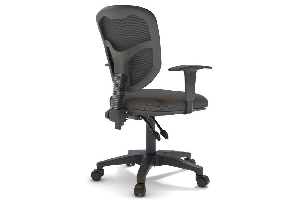 Plover Ergonomic Chair - Fabric Back-grey black height adjustable 