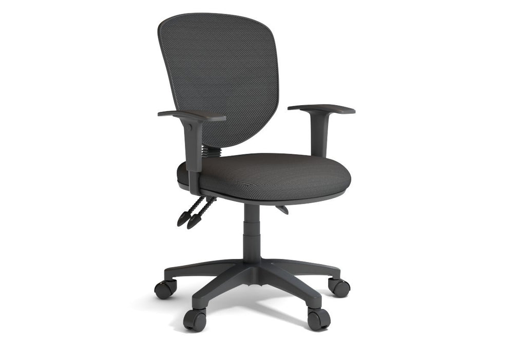 Plover Ergonomic Chair - Fabric Back-grey black height adjustable 