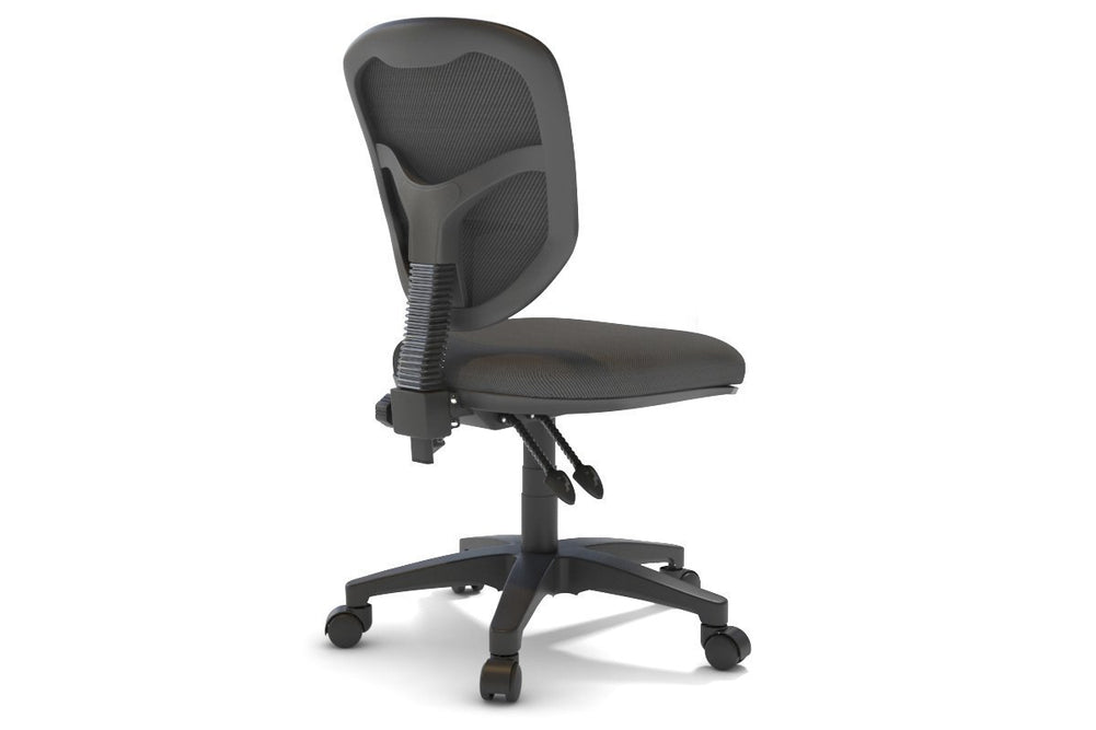 Plover Ergonomic Chair - Fabric Back-grey black height adjustable 