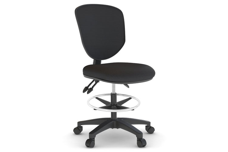 Plover Ergonomic Fabric Drafting Chair Jasonl black none 