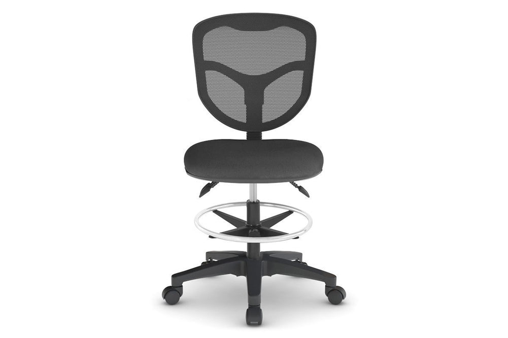 Plover Ergonomic Drafting Chair-grey black height adjustable 
