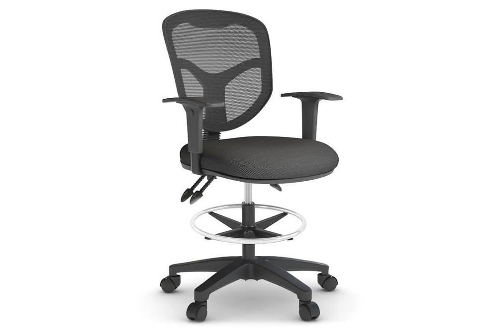 Plover Ergonomic Drafting Chair-grey black height adjustable 