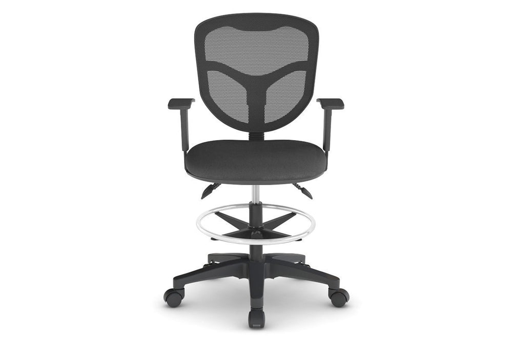 Plover Ergonomic Drafting Chair-grey black height adjustable 