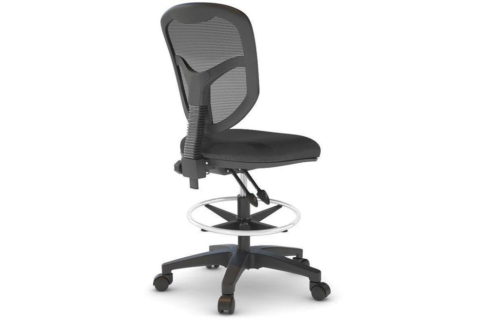 Plover Ergonomic Drafting Chair-grey black height adjustable 