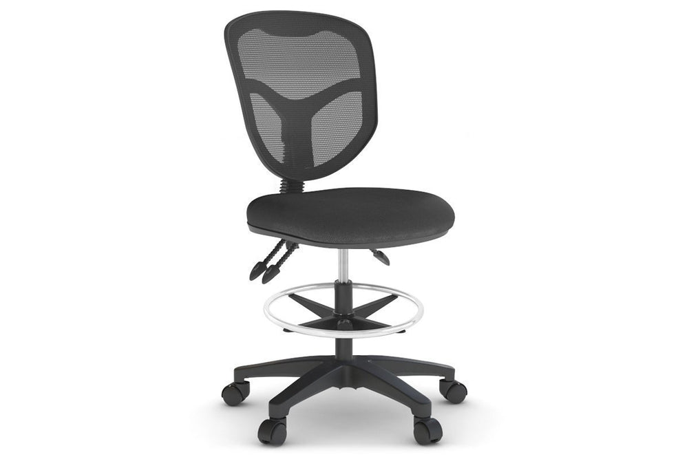 Plover Ergonomic Drafting Chair-black none 