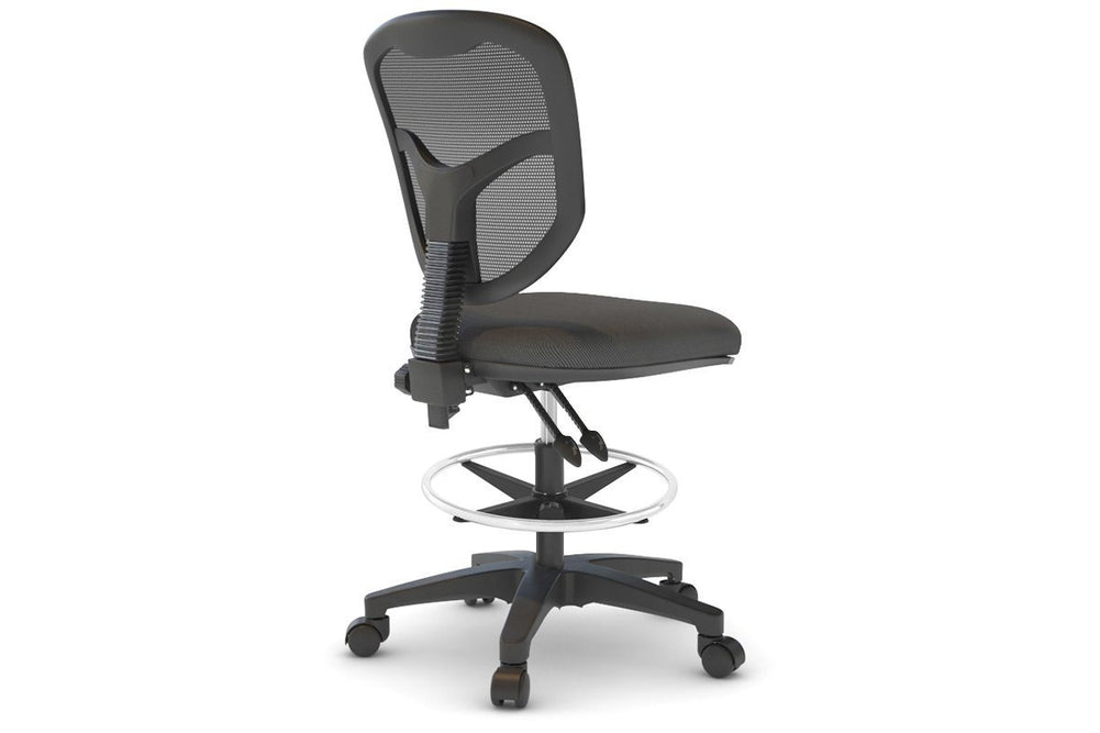 Plover Ergonomic Drafting Chair-grey black height adjustable 