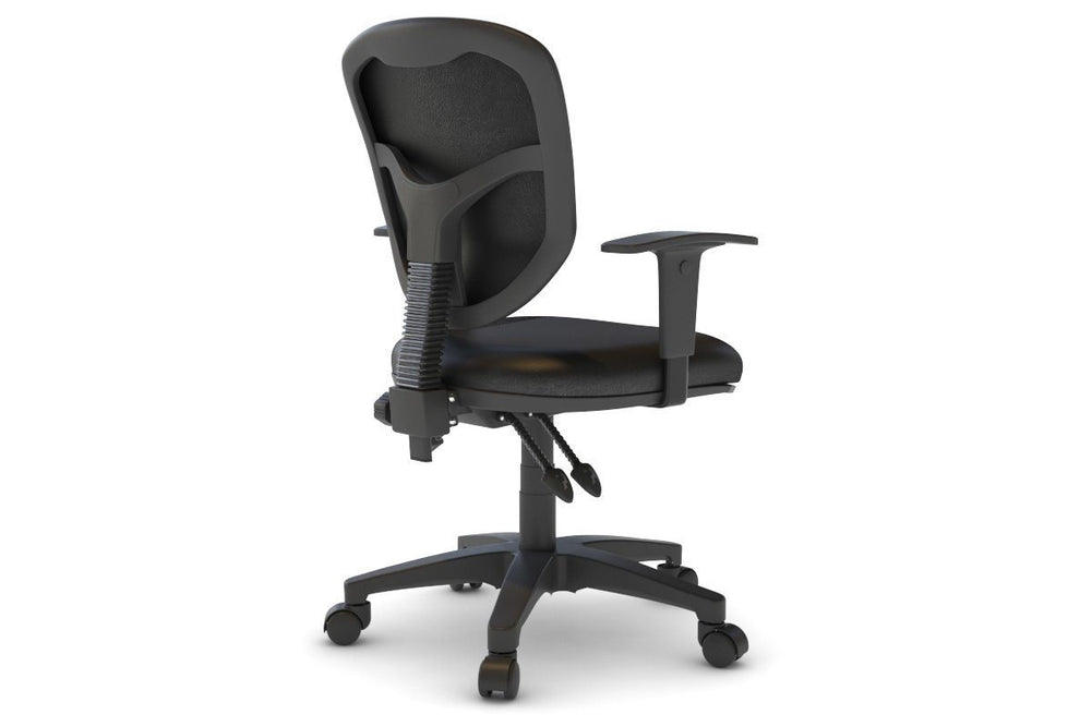 Plover Ergonomic Synthetic Leather Office Chair-black height adjustable  