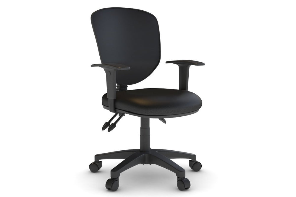 Plover Ergonomic Synthetic Leather Office Chair-black height adjustable  