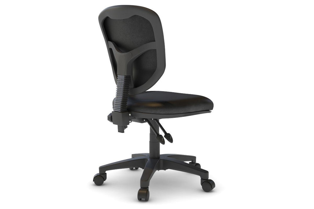 Plover Ergonomic Synthetic Leather Office Chair-black height adjustable  