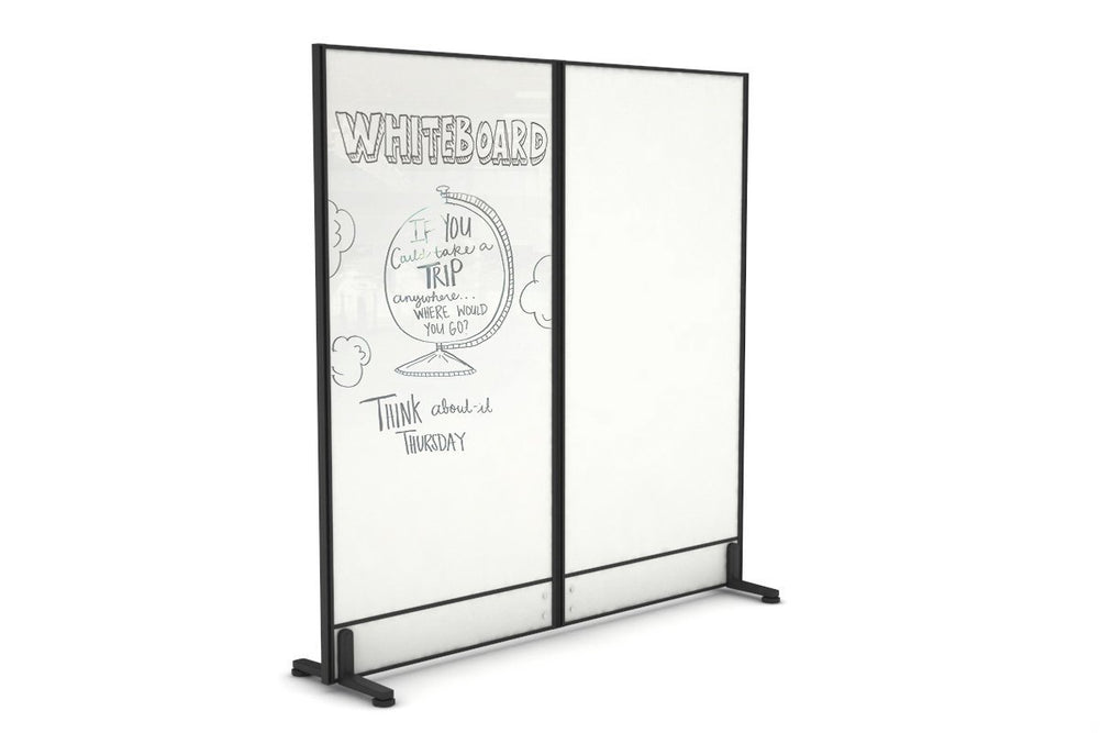 Productify Activity Based Partition Screen - Whiteboard/ Acoustic Felt Board [1800H x 1800W]-castors  