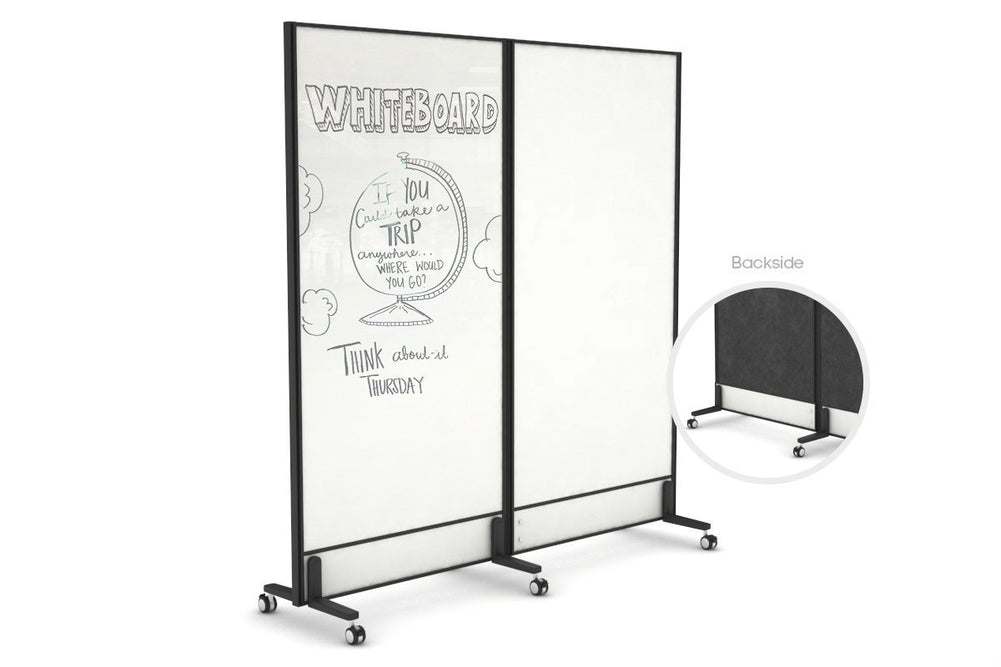 Productify Activity Based Partition Screen - Whiteboard/ Acoustic Felt Board [1800H x 1800W]-castors  