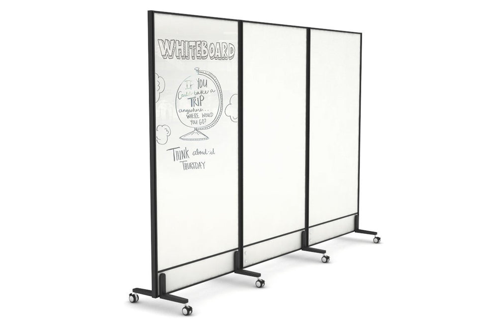 Productify Activity Based Partition Screen - Whiteboard/ Acoustic Felt Board [1800H x 2700W]-castors  