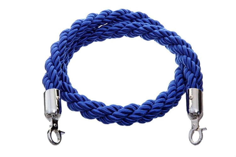 Qstands Premium Braided Rope - 1500mm - Silver Hook Jasonl blue 