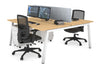 Quadro 2 Person Office Workstation [1600L x 800W with Cable Scallop] - Thumbnail 14 