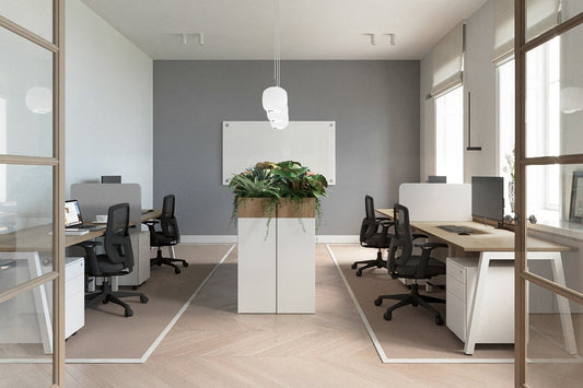 Quadro 2 Person Run Office Workstations [1400L x 700W] Jasonl 