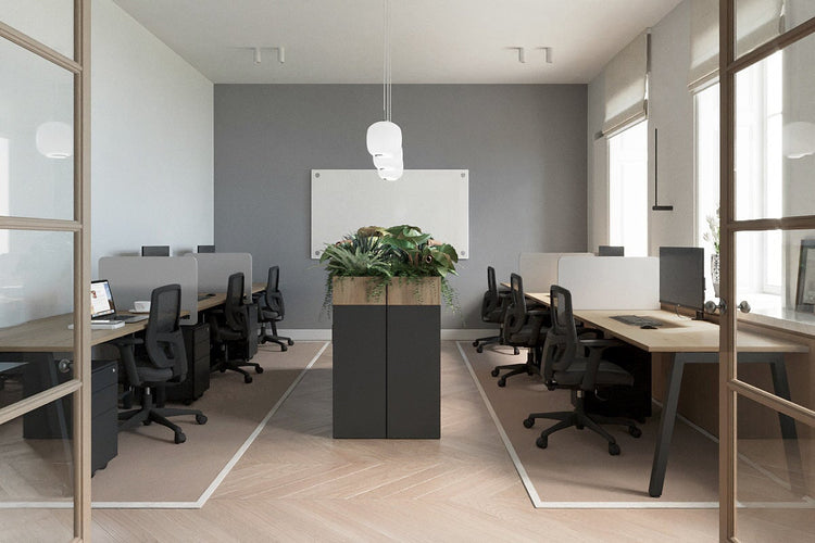 Quadro 3 Person Run Office Workstations [1400L x 700W] Jasonl 