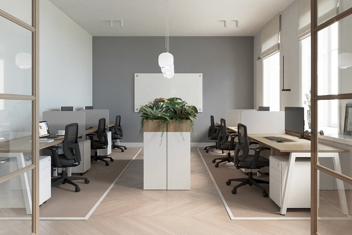 Quadro 3 Person Run Office Workstations [1600L x 700W] Jasonl 