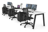 Quadro 3 Person Run Office Workstation [1600L x 800W with Cable Scallop] - Thumbnail 7 
