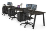 Quadro 3 Person Run Office Workstation [1600L x 800W with Cable Scallop] - Thumbnail 12 