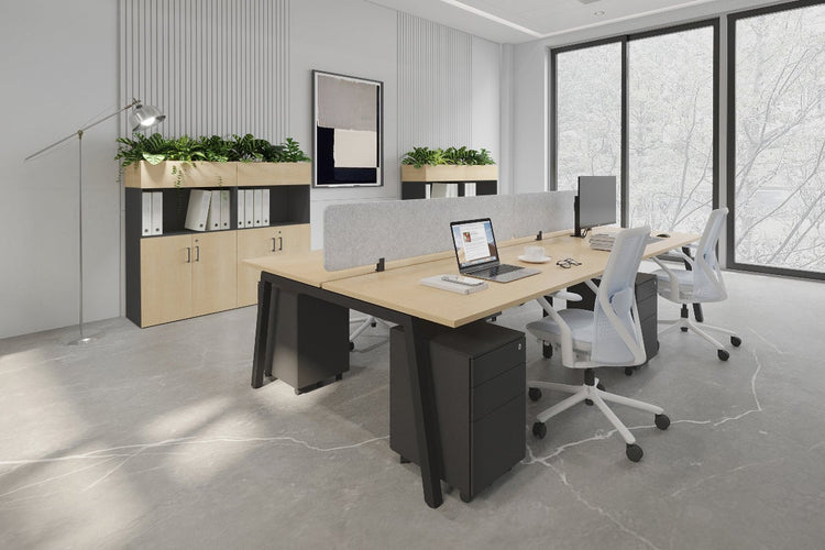 Quadro 4 Person Office Workstations [1200L x 700W] Jasonl 