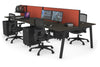 Quadro 4 Person Office Workstation [1400L x 700W] - Thumbnail 76 