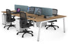 Quadro 4 Person Office Workstation [1400L x 700W] - Thumbnail 25 