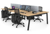 Quadro 4 Person Office Workstation [1400L x 700W] - Thumbnail 54 