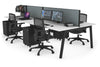 Quadro 4 Person Office Workstation [1400L x 700W] - Thumbnail 51 