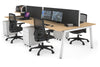 Quadro 4 Person Office Workstation [1400L x 700W] - Thumbnail 83 