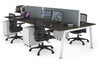 Quadro 4 Person Office Workstation [1400L x 700W] - Thumbnail 40 
