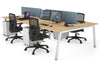 Quadro 4 Person Office Workstation [1400L x 700W] - Thumbnail 15 