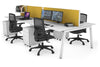 Quadro 4 Person Office Workstation [1400L x 700W] - Thumbnail 7 