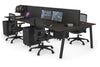 Quadro 4 Person Office Workstation [1400L x 700W] - Thumbnail 81 