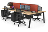Quadro 4 Person Office Workstation [1400L x 700W] - Thumbnail 56 