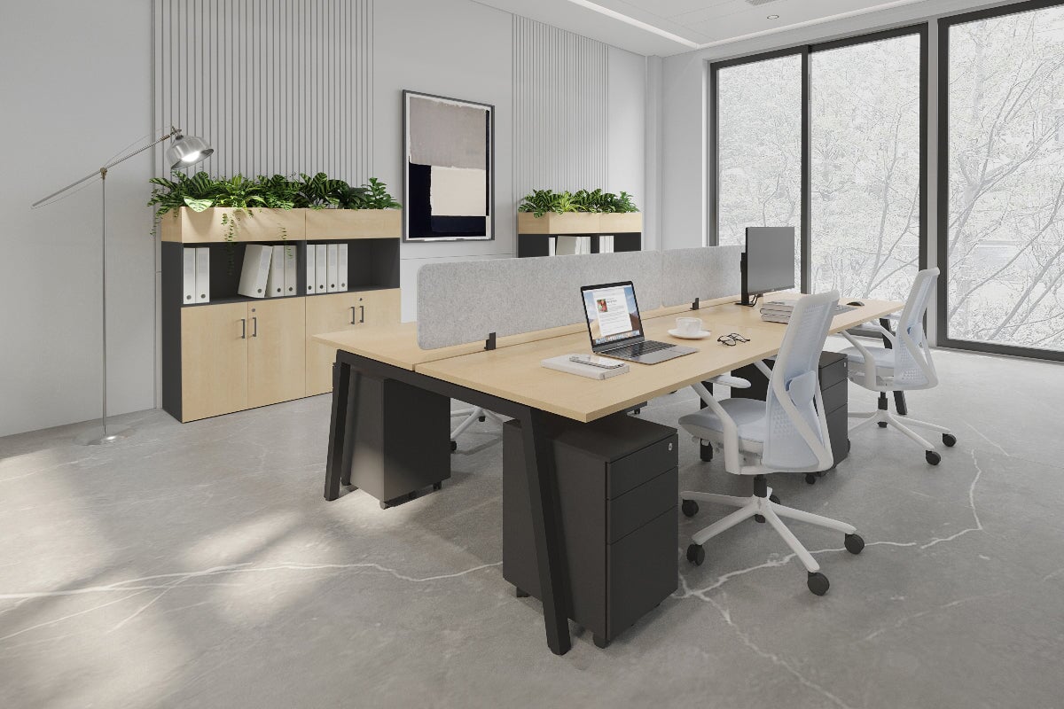 Quadro 4 Person Office Workstations [1400L x 700W] Jasonl 