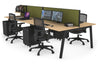 Quadro 4 Person Office Workstation [1400L x 700W] - Thumbnail 58 