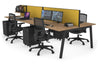 Quadro 4 Person Office Workstation [1400L x 700W] - Thumbnail 67 