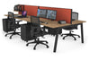 Quadro 4 Person Office Workstation [1400L x 700W] - Thumbnail 66 